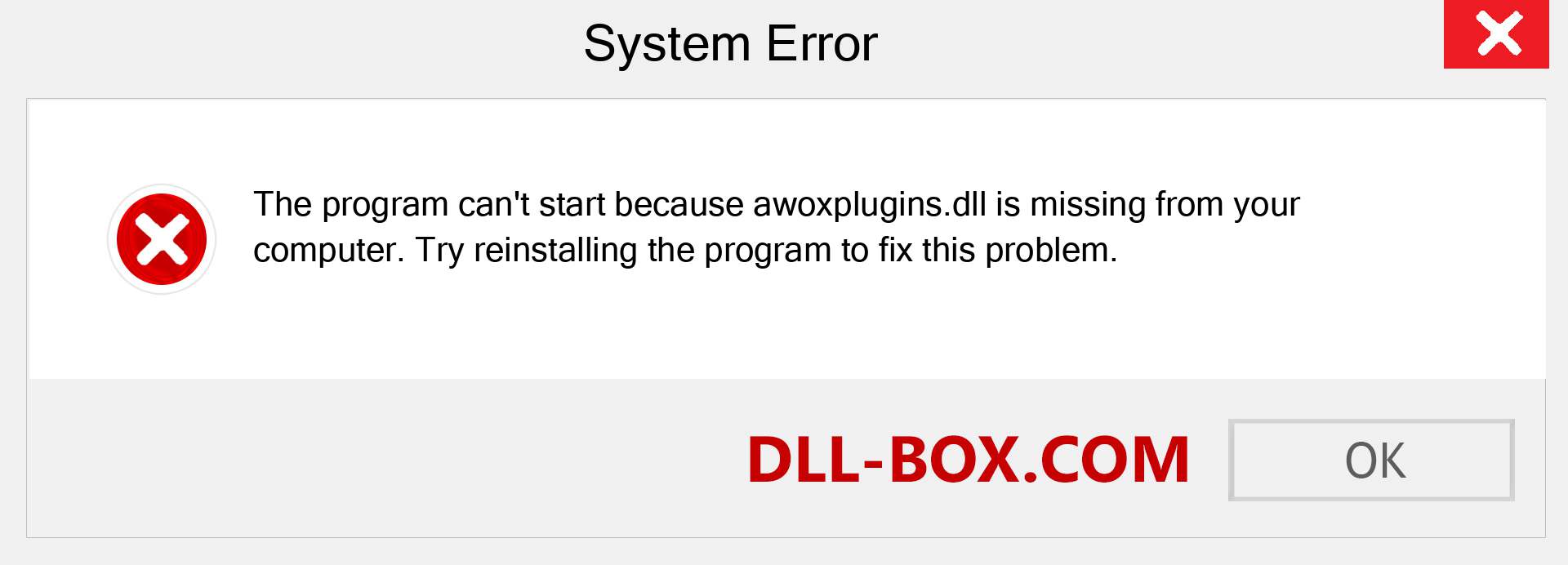  awoxplugins.dll file is missing?. Download for Windows 7, 8, 10 - Fix  awoxplugins dll Missing Error on Windows, photos, images